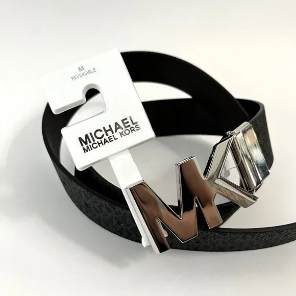 NWT authentic Michael Kors logo reversible belt. Size Medium. Michael Kors Reversible Logo with Logo Buckle Belt - Macy main image 4